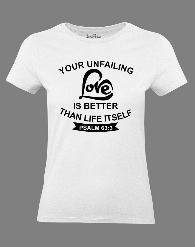 Christian Women T Shirt Unfailing Love 