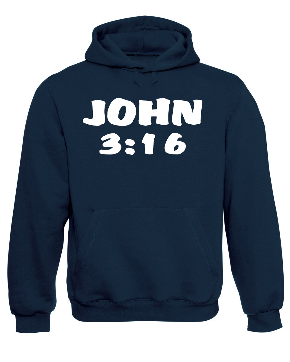 John 3:16 Hoodie Bible Scripture Christian Sweatshirt