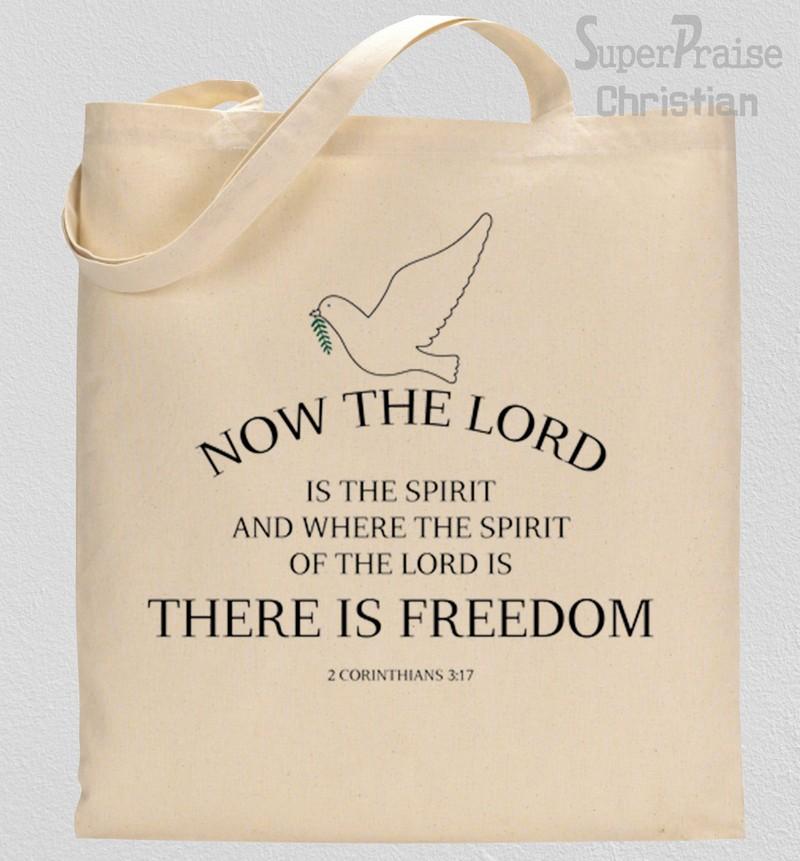 Where the spirit of the lord is there is freedom Tote Bag