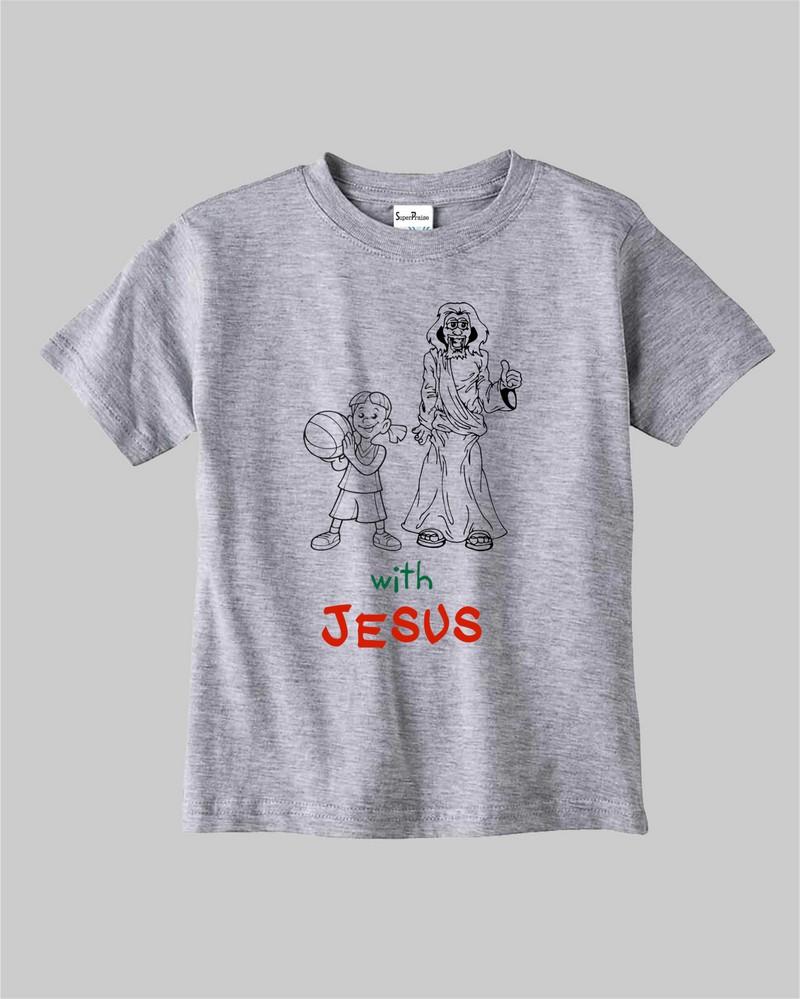 With Jesus Christian Kids T Shirt