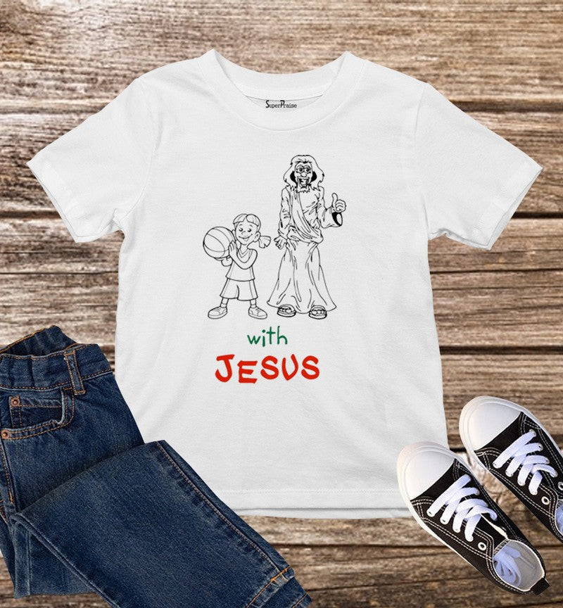 With Jesus Kids T Shirt
