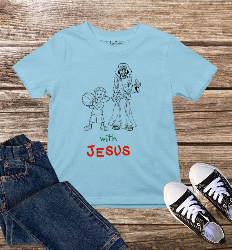 With Jesus Kids T Shirt