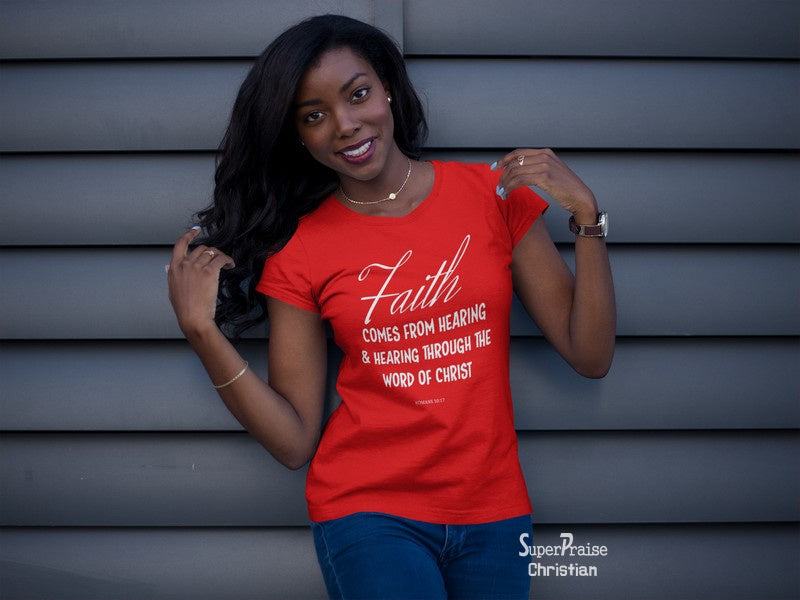 Christian Women T shirt Faith Spiritual Follower Inspiration Ladies tee