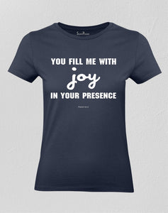 Christian Women T shirt Joy in your Presence